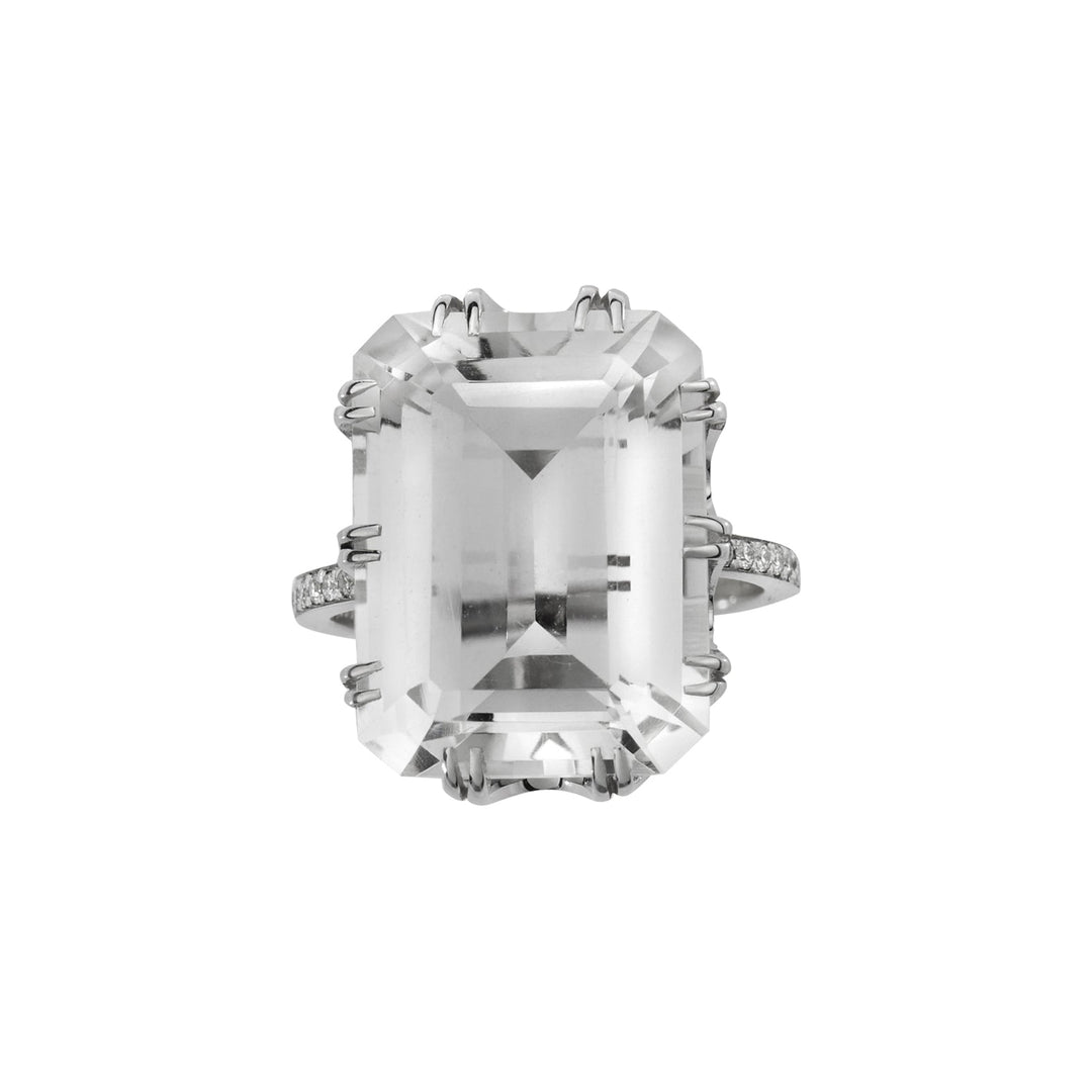 Oblong Crown Solitaire White Topaz - Crown - Ileana Makri