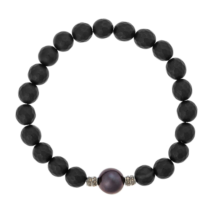 Onyx & Black Pearl Bracelet 43 - Globetrotter - Ileana Makri
