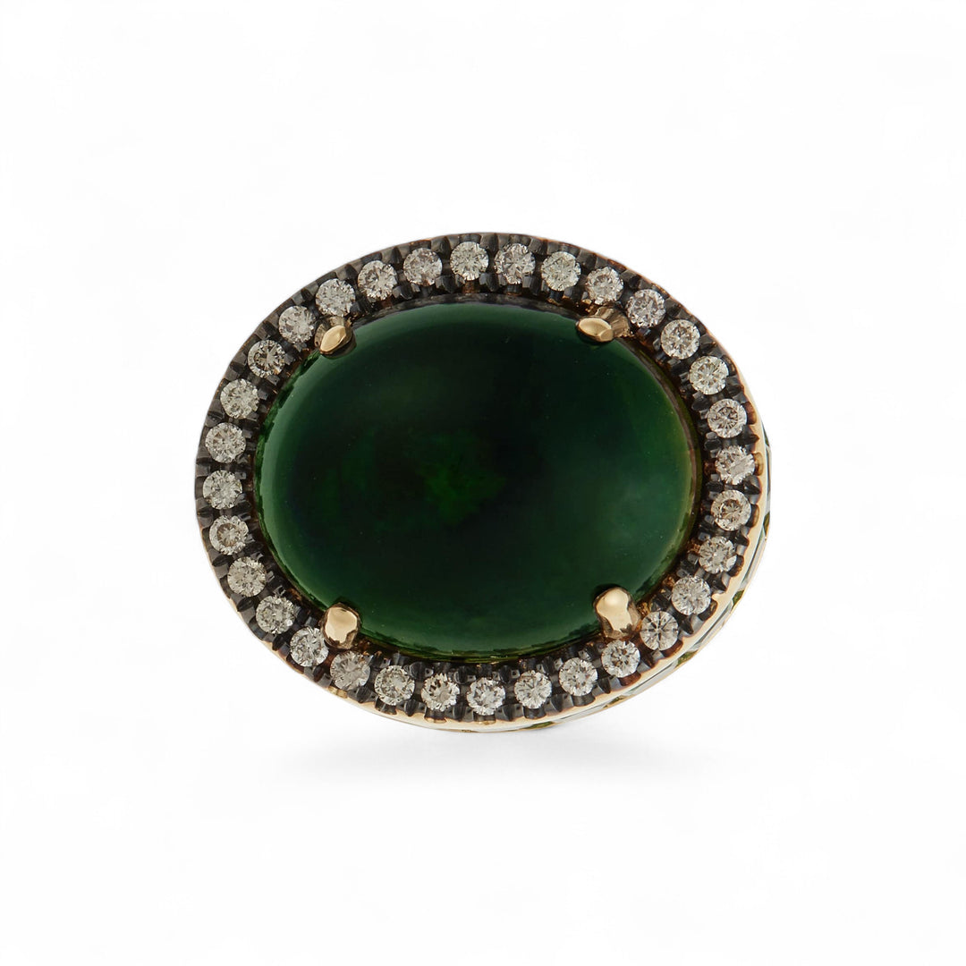 Opal Eternity Flower Ring