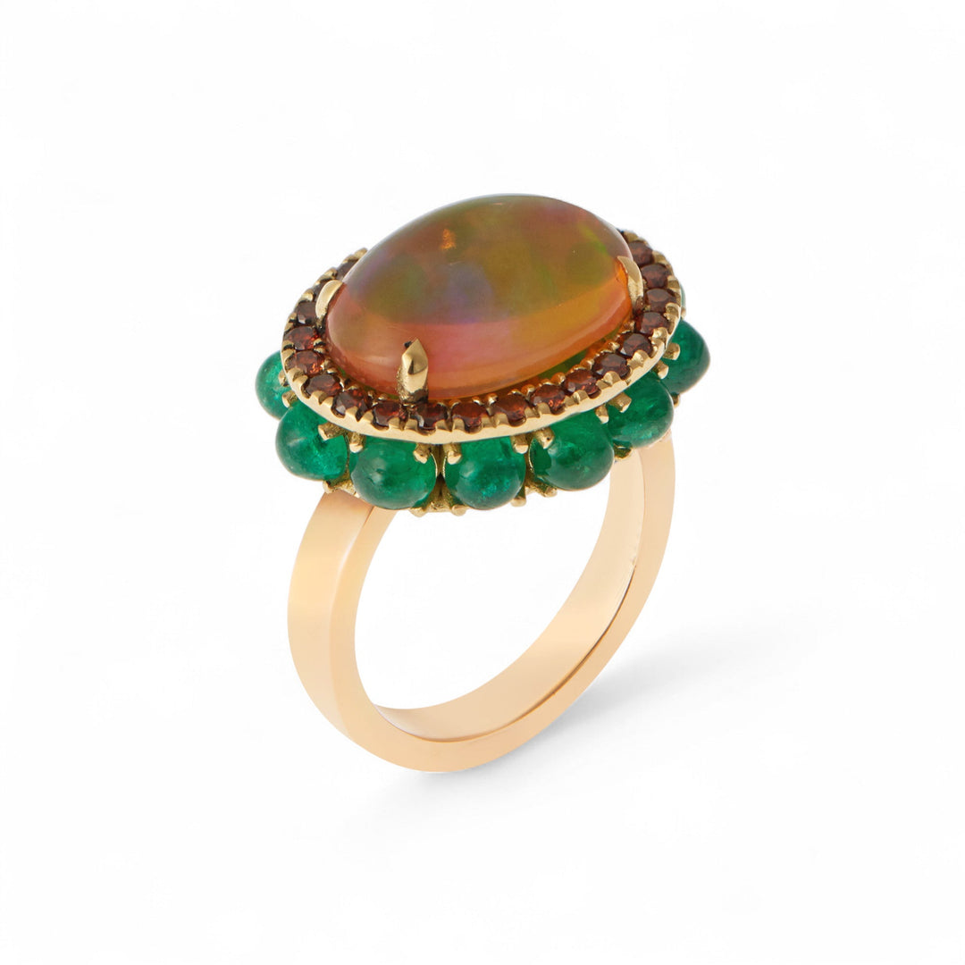 Opal Eternity Flower Ring - OAK - Archive - Ileana Makri