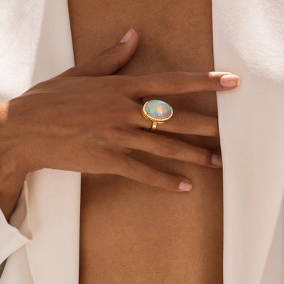 Opal Eternity Ring