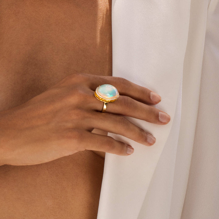Opal Eternity Ring - Bespoke - Ileana Makri store