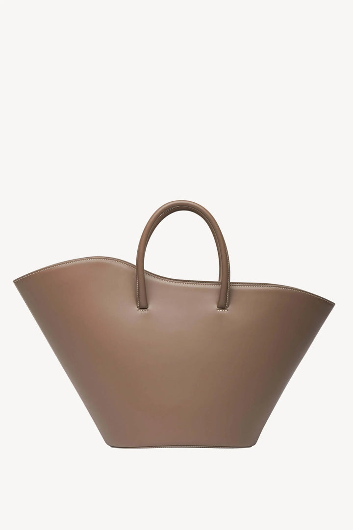 Open Tulip Tote Taupe - M - Little Liffner - Ileana Makri store