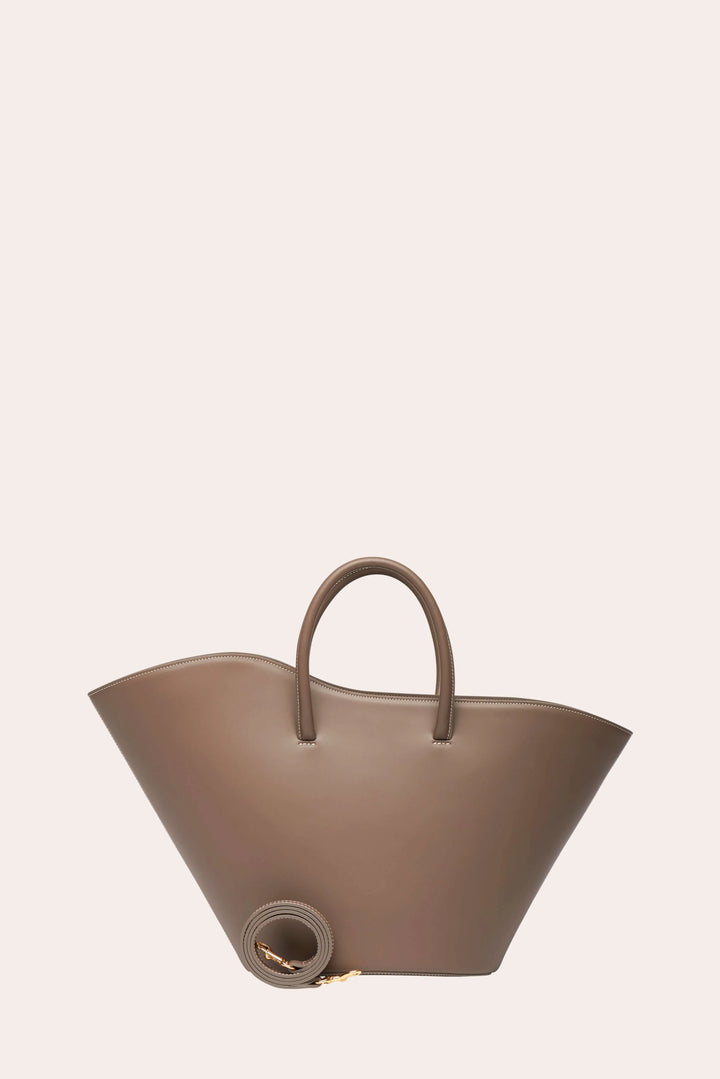 Open Tulip Tote Taupe - M - Little Liffner - Ileana Makri store