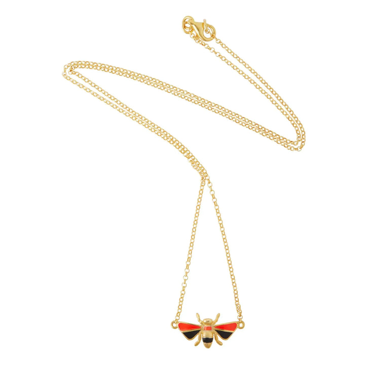 Orange & Black Bee Necklace - Eye M Jungle - Ileana Makri store