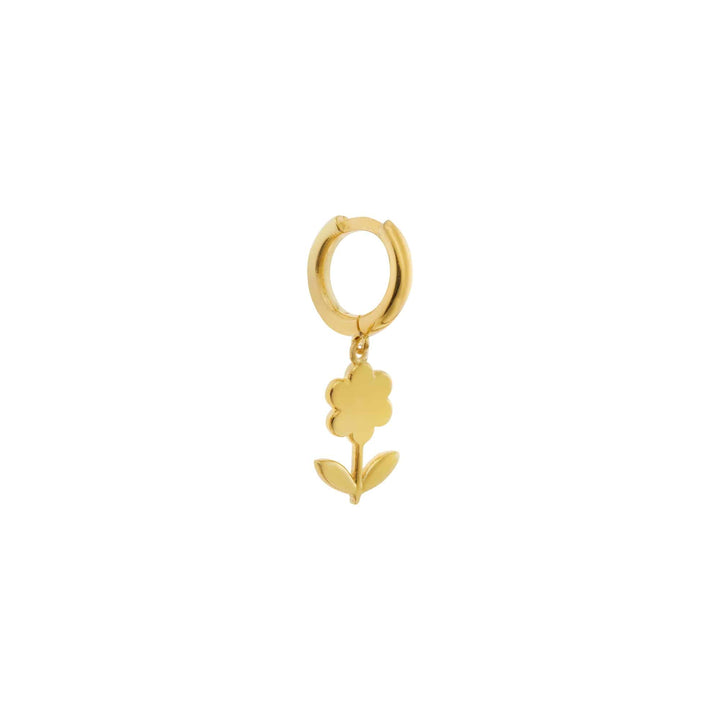 Orange Daisy Midi Hoop Earrings - Eye M Flower Power - Ileana Makri