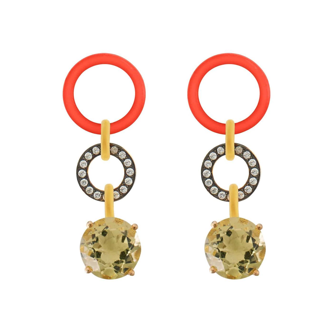 Orange Twist Lemon Topaz - Eye M Neon Rocks - Ileana Makri store