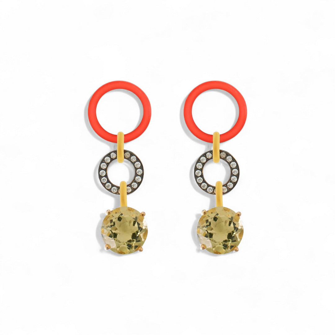 Orange Twist Lemon Topaz - Eye M Neon Rocks - Ileana Makri