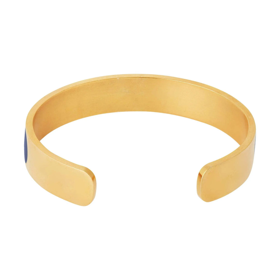 Oval Eye Blue Enamel Cuff - Eye M Eyes - Ileana Makri
