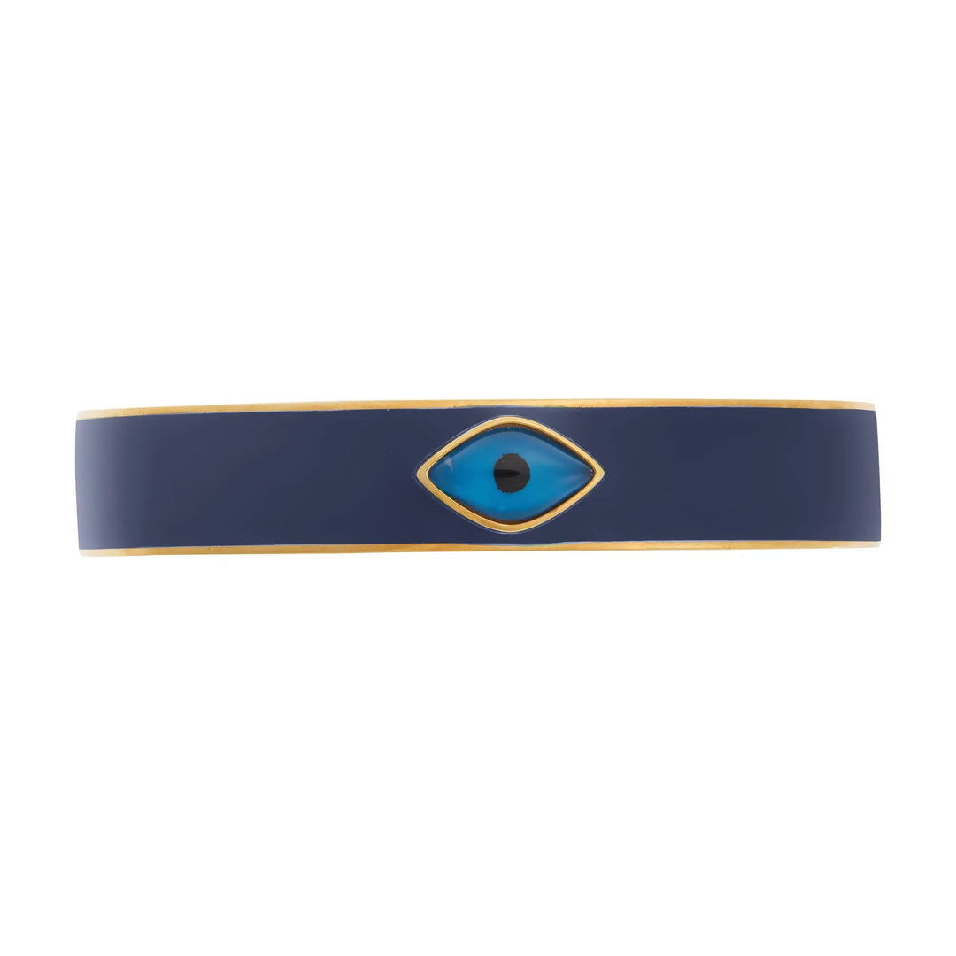Oval Eye Blue Enamel Cuff - Eye M Eyes - Ileana Makri