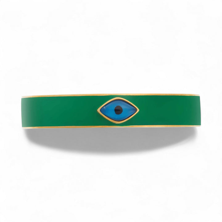 Oval Eye Green Enamel Cuff - Eye M Eyes - Ileana Makri