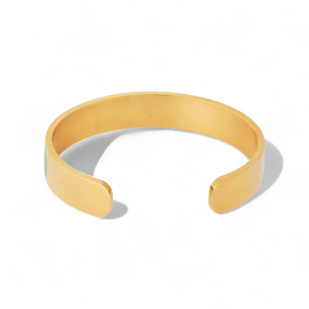 Oval Eye Green Enamel Cuff - Eye M Eyes - Ileana Makri