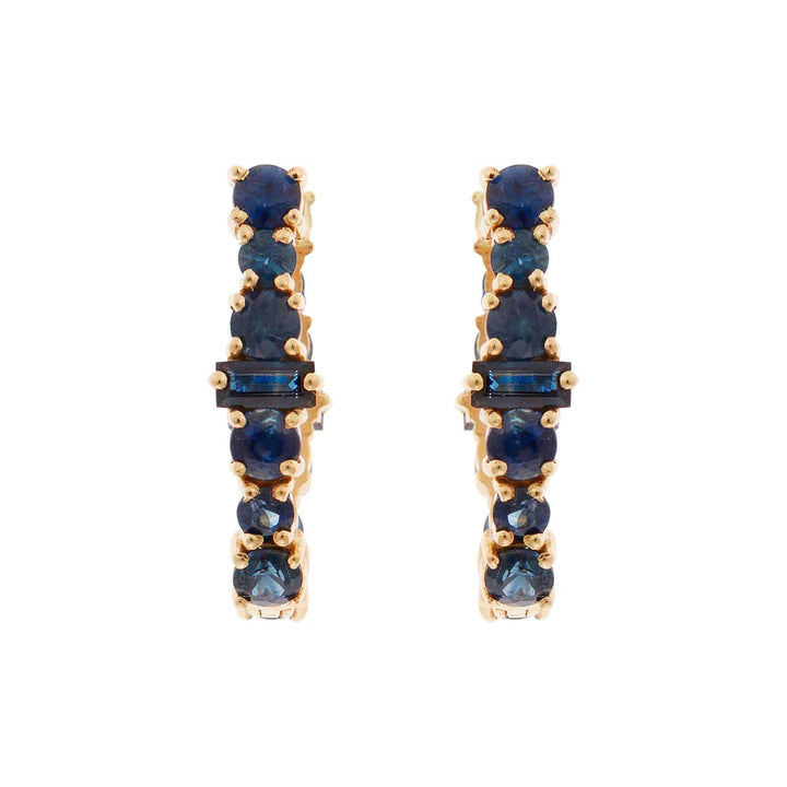 Oval Rivulet Blue Sapphire Hoops - Rivulet - Ileana Makri