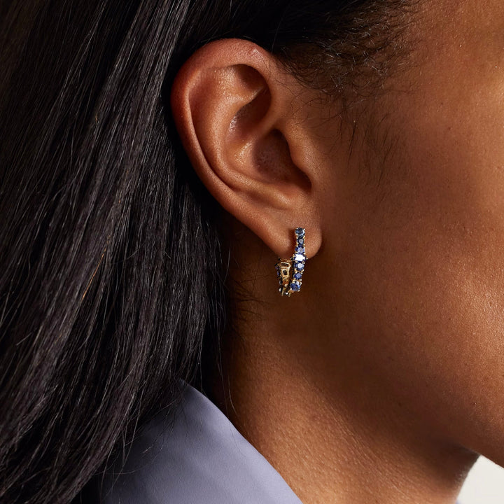 Oval Rivulet Blue Sapphire Hoops - Rivulet - Ileana Makri