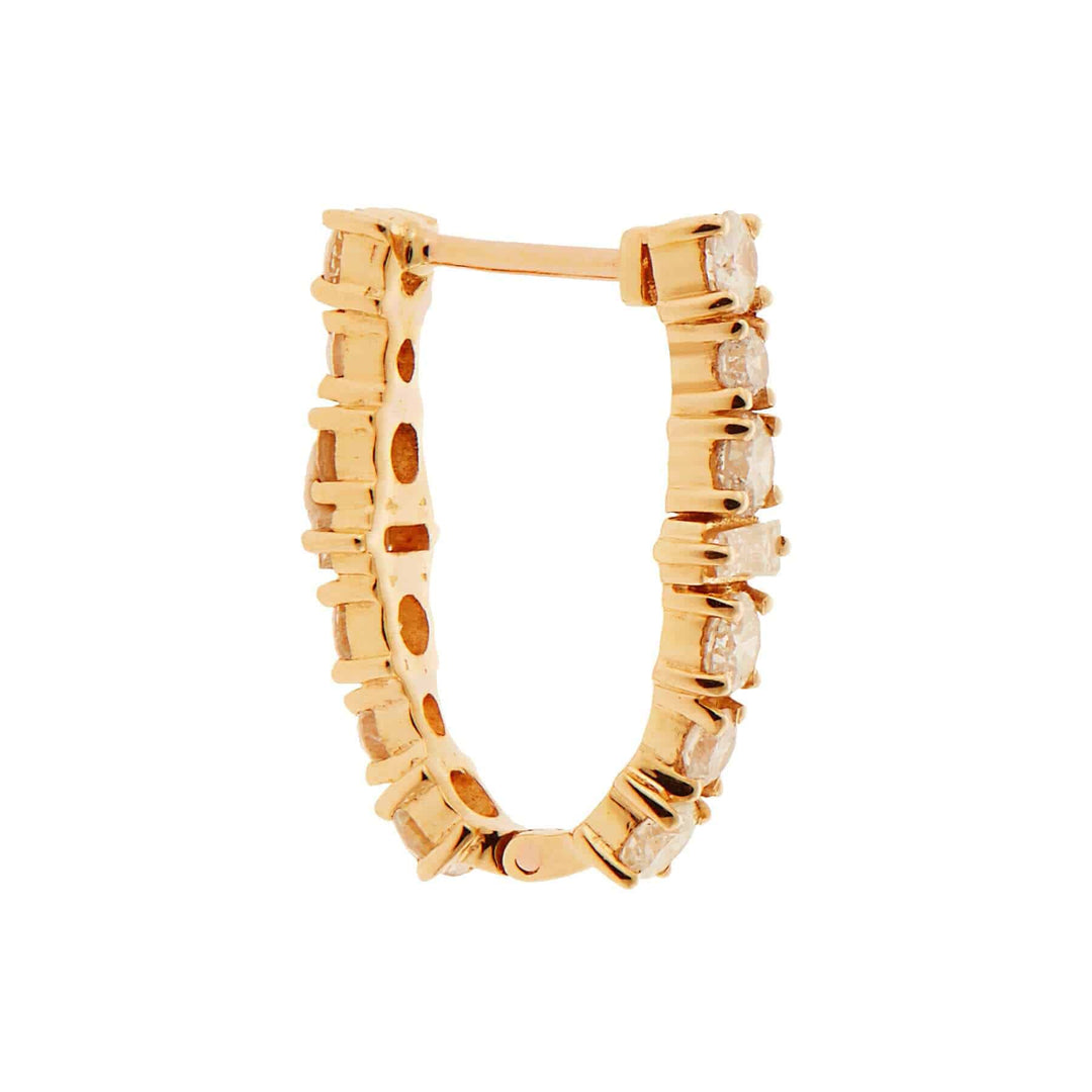 Oval Rivulet Champagne Diamond Hoops - Rivulet - Ileana Makri