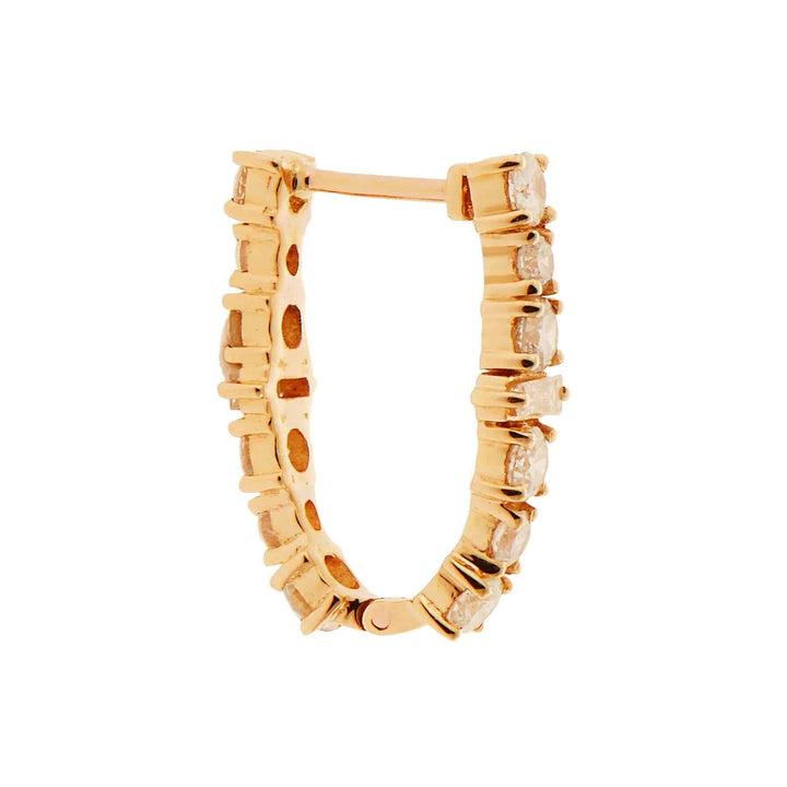 Oval Rivulet Champagne Diamond Hoops - Rivulet - Ileana Makri