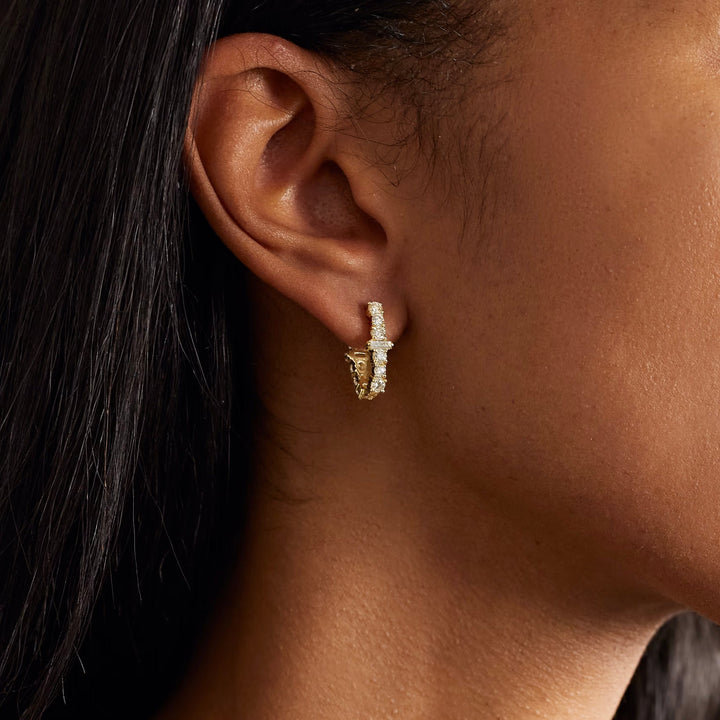 Oval Rivulet Champagne Diamond Hoops - Rivulet - Ileana Makri