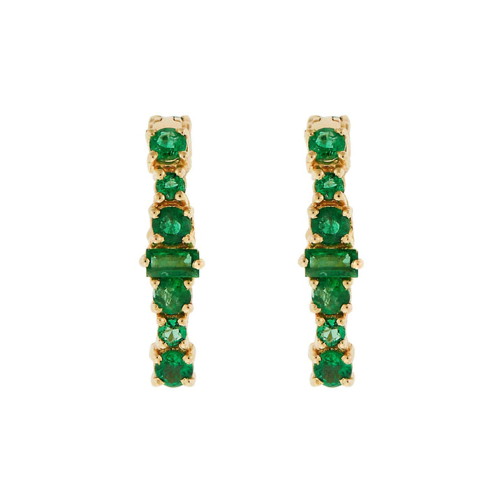 Oval Rivulet Emerald Hoops - Rivulet - Ileana Makri