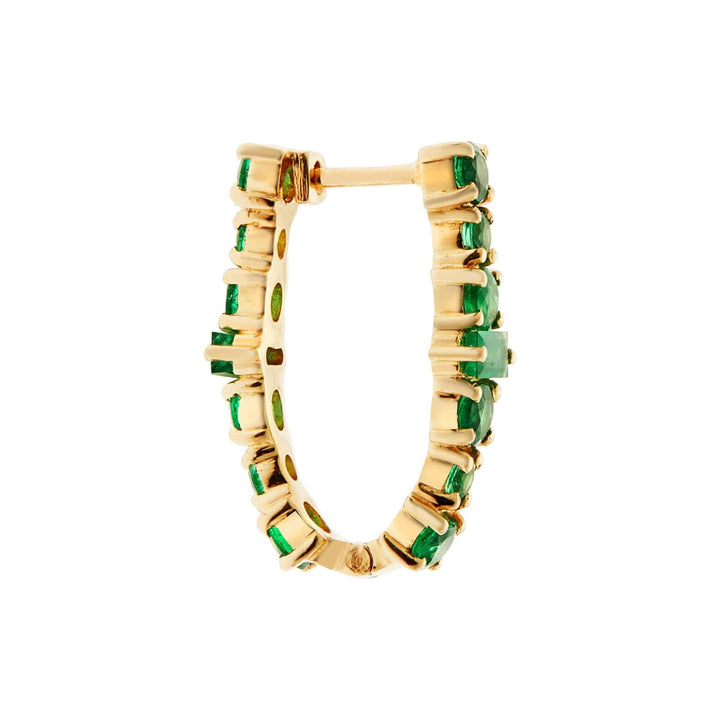 Oval Rivulet Emerald Hoops - Rivulet - Ileana Makri