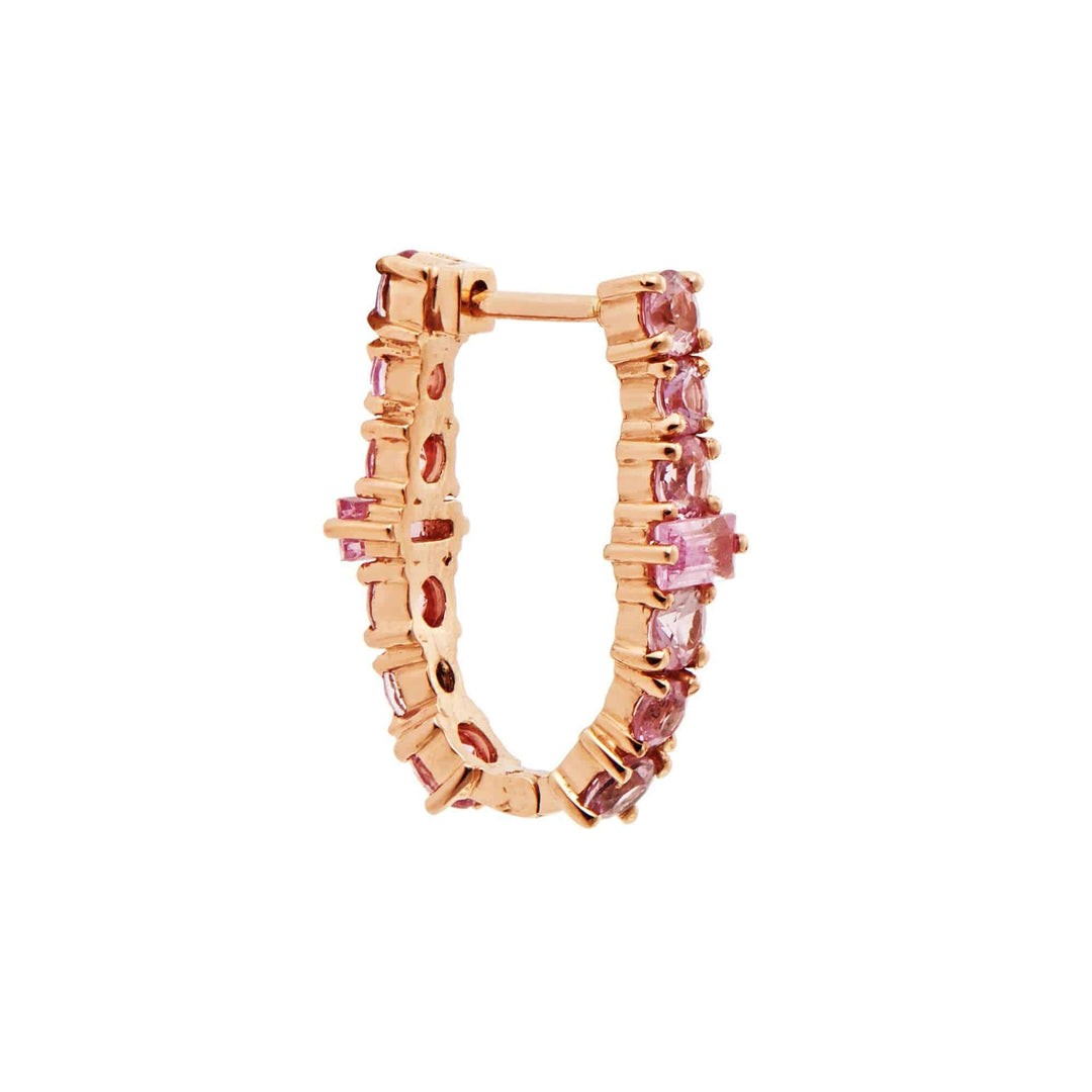 Oval Rivulet Pink Sapphire Hoops - Rivulet - Ileana Makri
