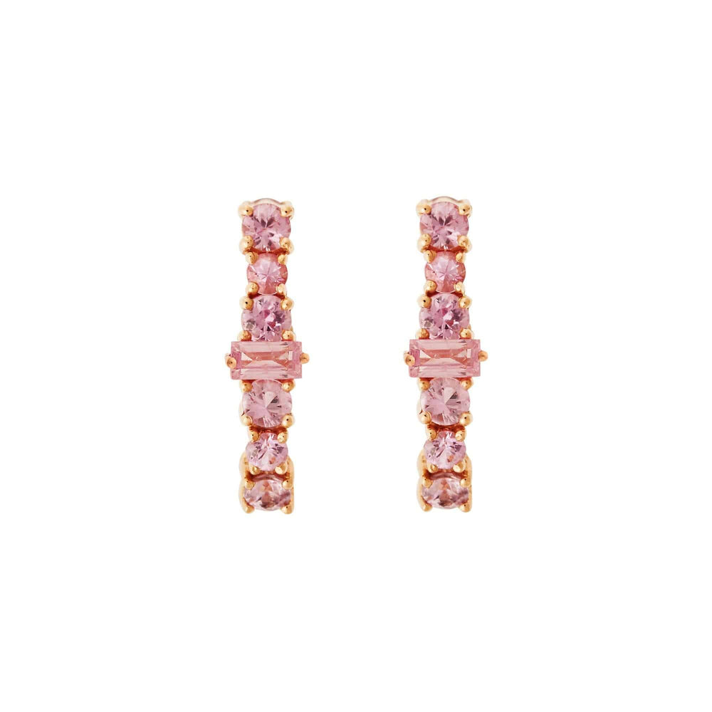 Oval Rivulet Pink Sapphire Hoops - Rivulet - Ileana Makri