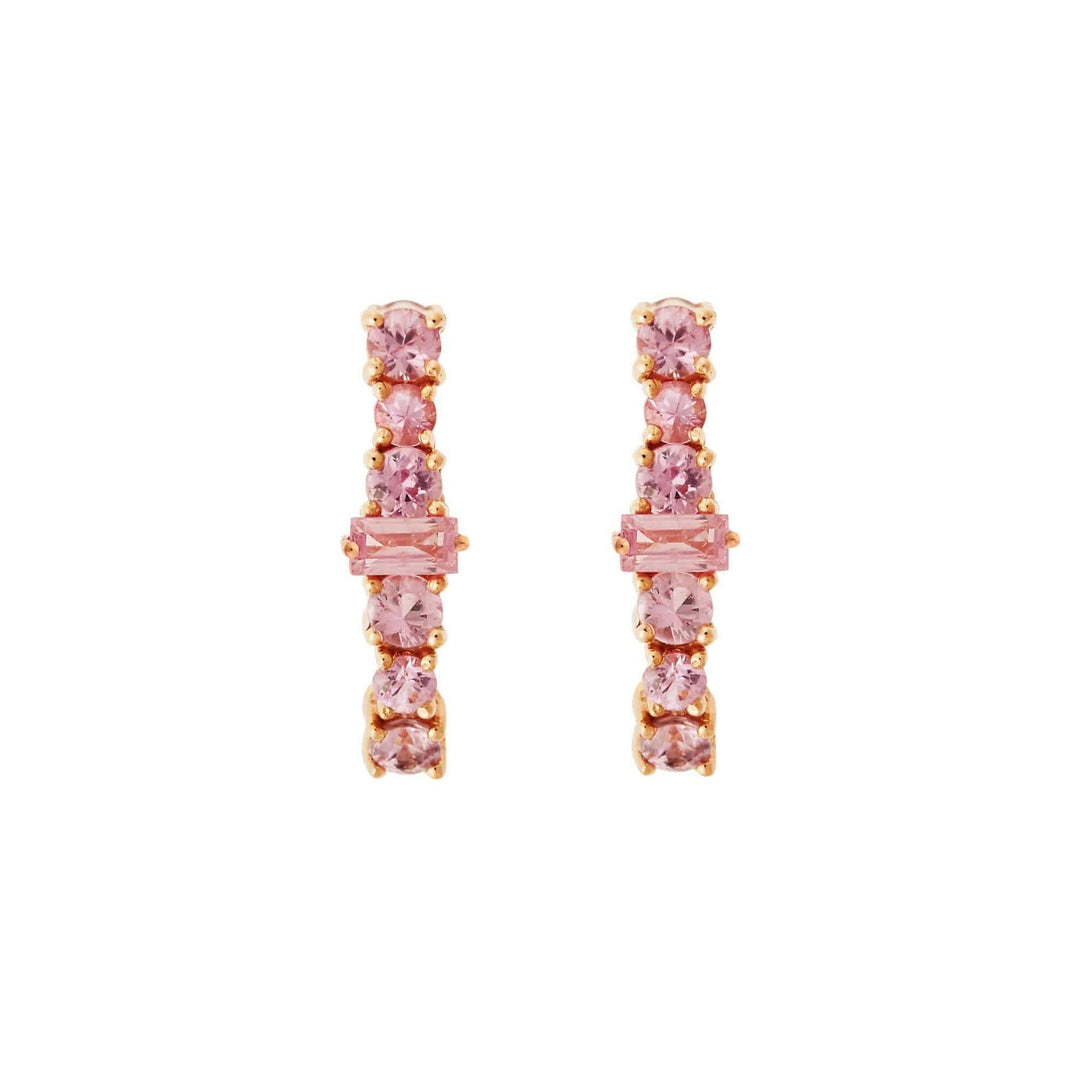 Oval Rivulet Pink Sapphire Hoops - Rivulet - Ileana Makri
