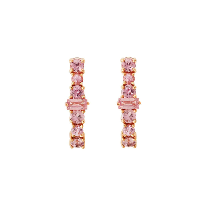 Oval Rivulet Pink Sapphire Hoops - Rivulet - Ileana Makri