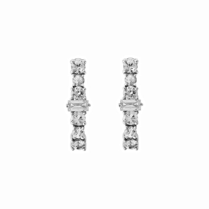 Oval Rivulet White Diamond Hoops - Rivulet - Ileana Makri