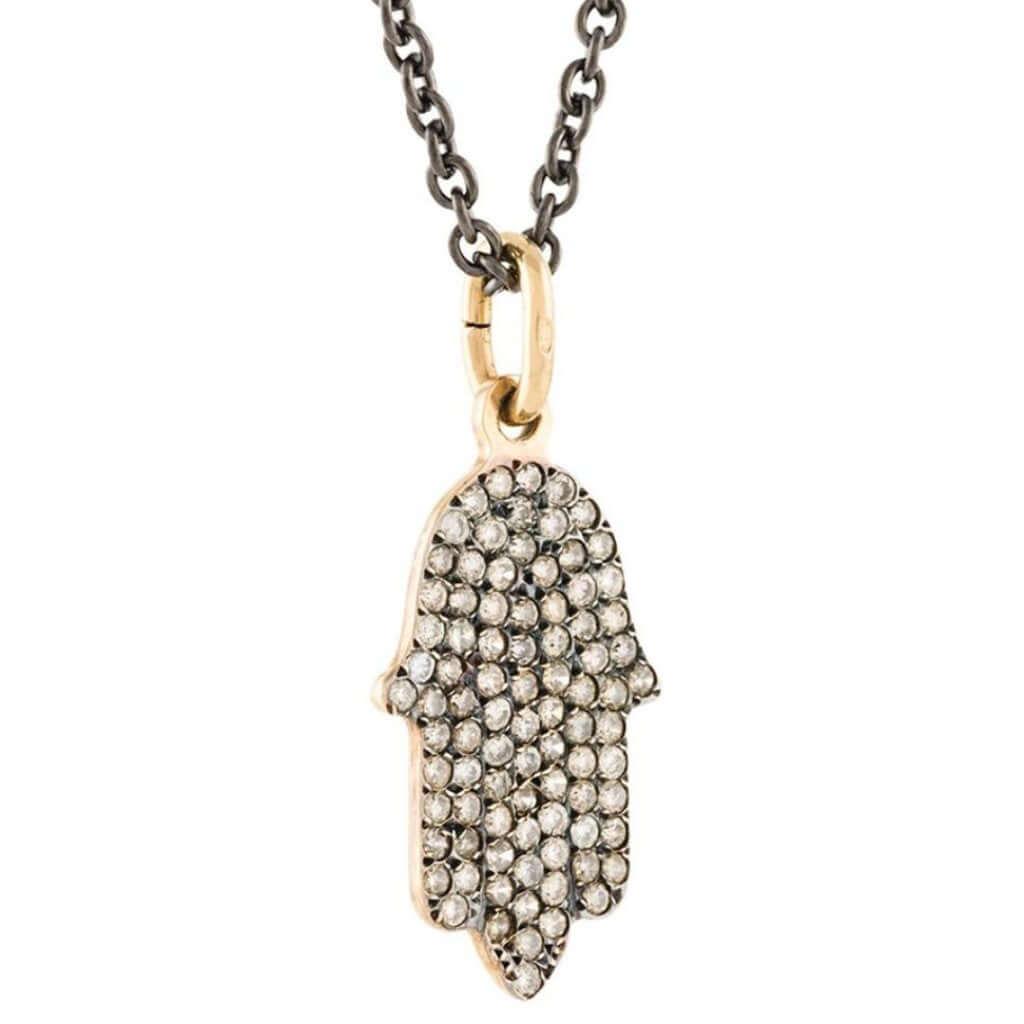 Pavé Fatima Hand Pendant - SYMBOLS - Ileana Makri