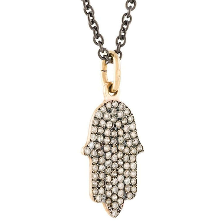 Pavé Fatima Hand Pendant - SYMBOLS - Ileana Makri