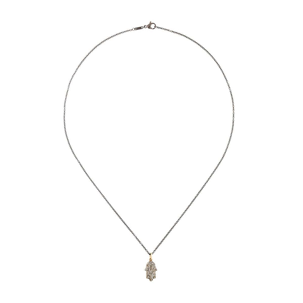 Pavé Fatima Hand Pendant - SYMBOLS - Ileana Makri