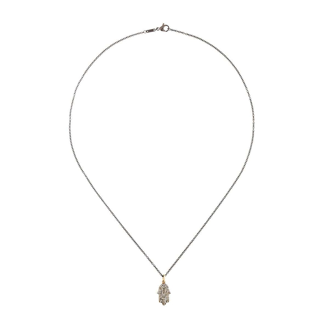 Pavé Fatima Hand Pendant - SYMBOLS - Ileana Makri