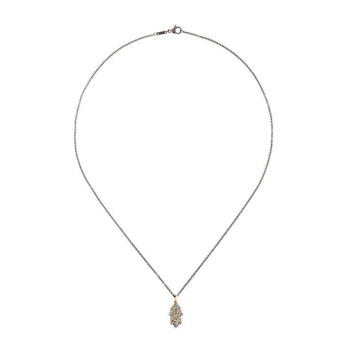 Pavé Fatima Hand Pendant - SYMBOLS - Ileana Makri