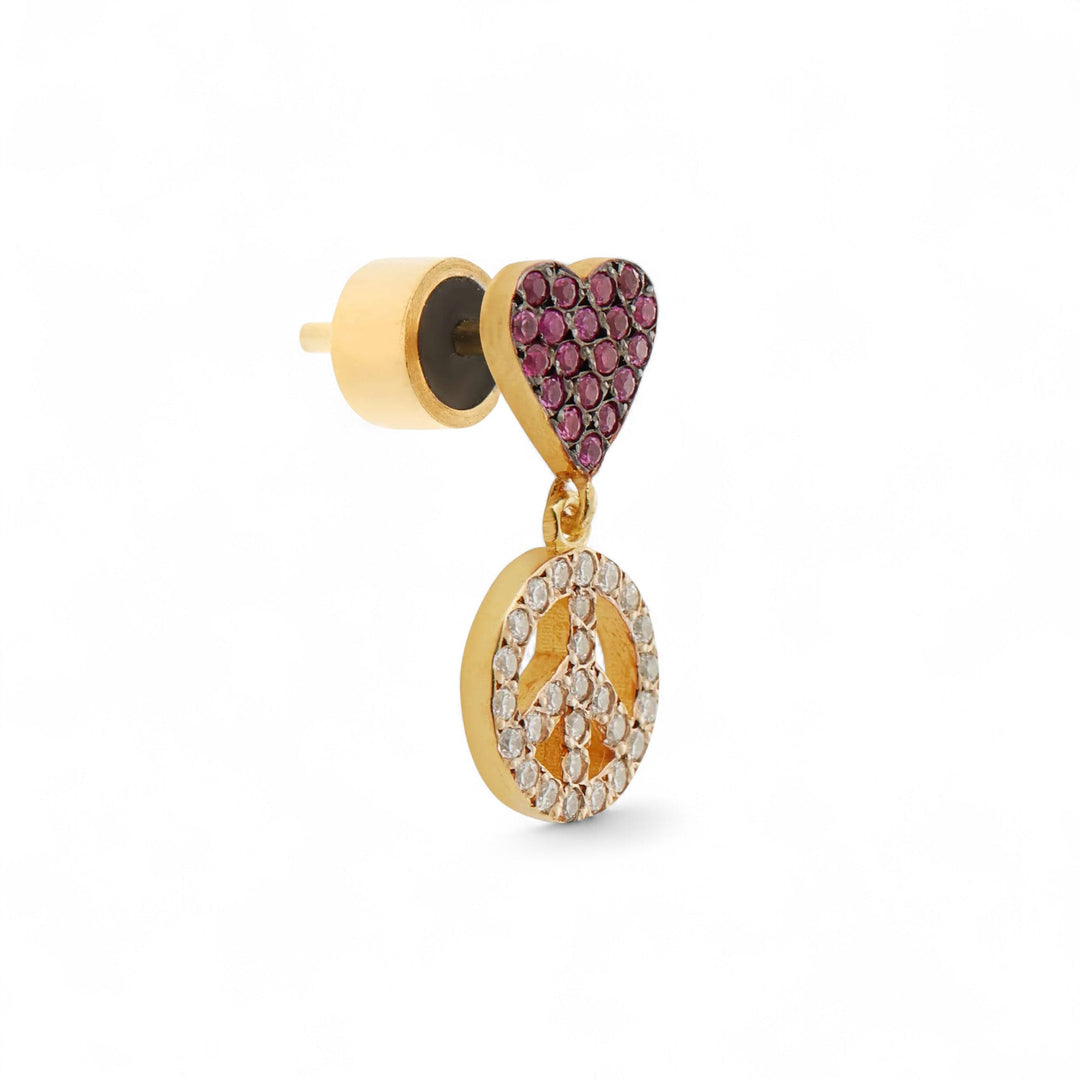 Peace and Love Earrings YP - RUZ - Eye M Hearts - Ileana Makri