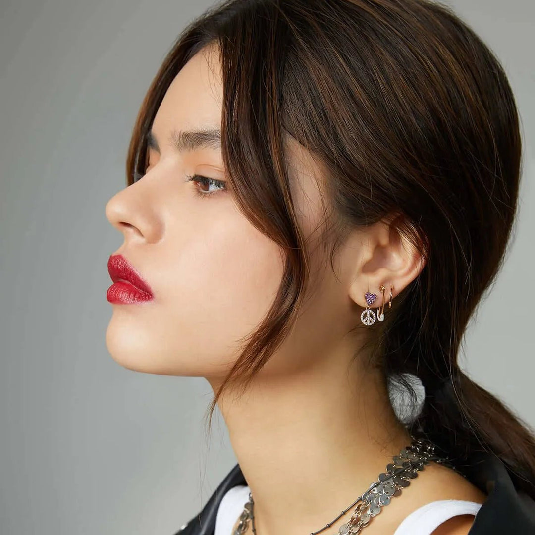 Peace and Love Earrings YP - RUZ - Eye M Hearts - Ileana Makri