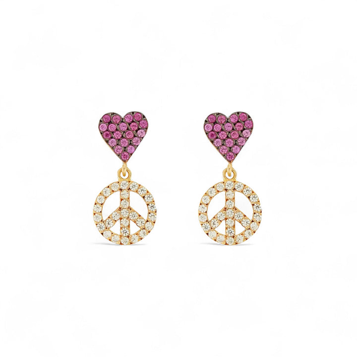 Peace and Love Earrings YP - RUZ - Eye M Hearts - Ileana Makri