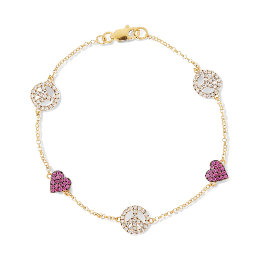 Peace & Love Bracelet - Eye M Hearts - Ileana Makri