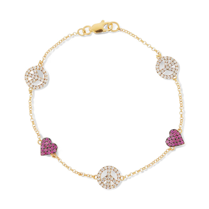 Peace & Love Bracelet - Eye M Hearts - Ileana Makri