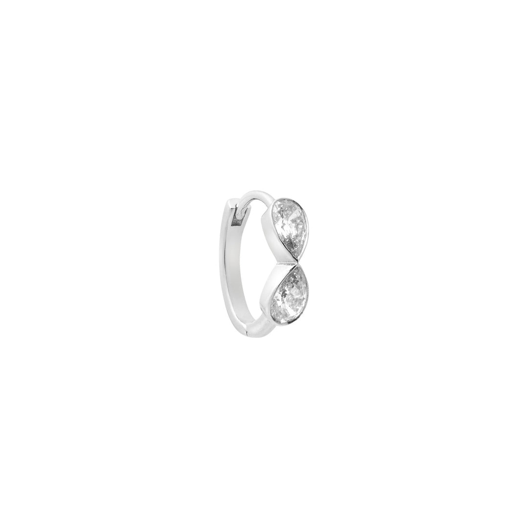 Pear Diamond Huggie Hoops W - D - Classic - Ileana Makri