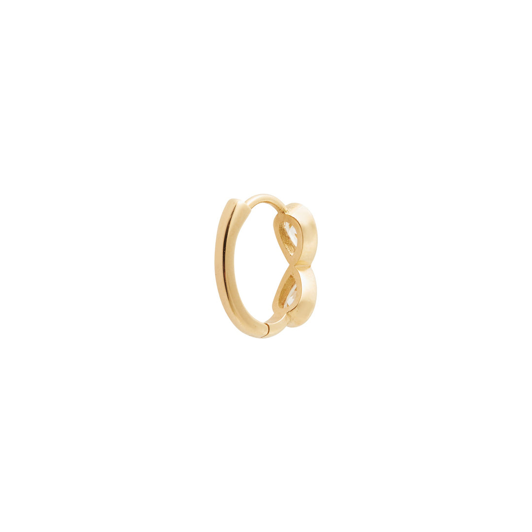 Pear Emerald Huggie Hoops Y - Em - Classic - Ileana Makri