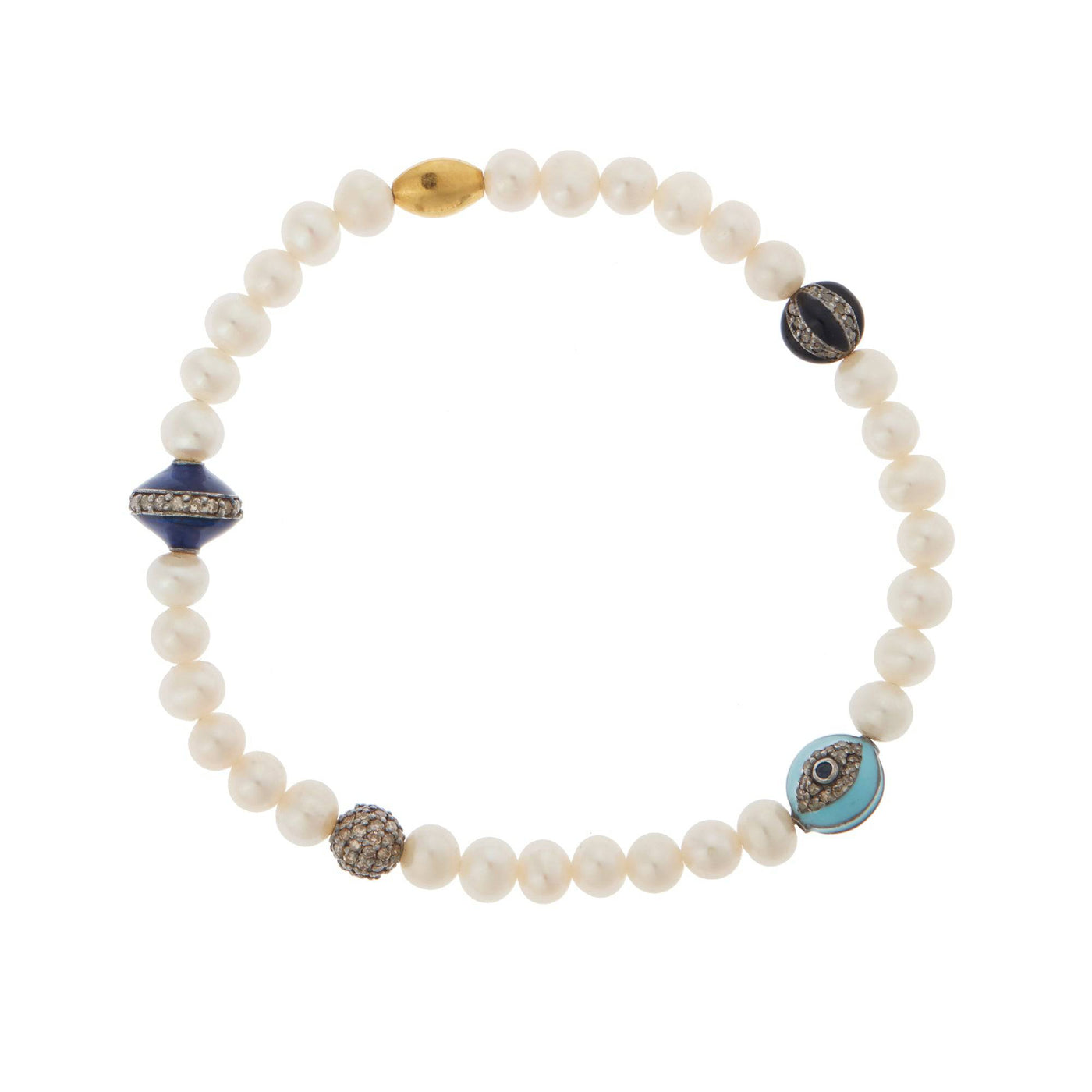 Pearl Beaded Bracelet 24 - Globetrotter - Ileana Makri store