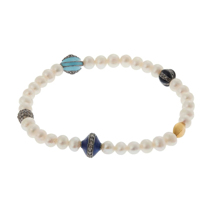 Pearl Beaded Bracelet 24 - Globetrotter - Ileana Makri store