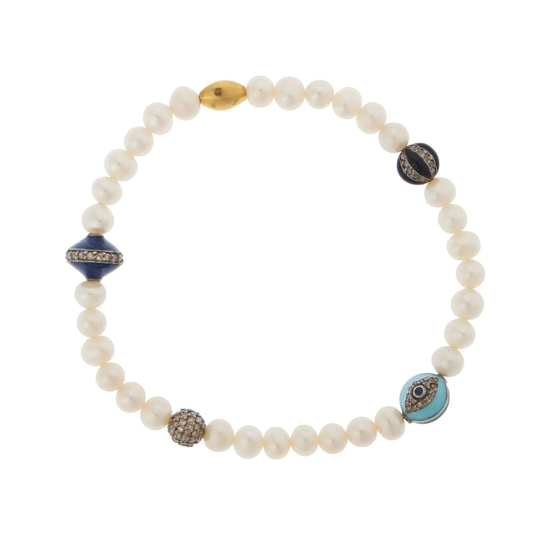 Pearl Beaded Bracelet 24 - Globetrotter - Ileana Makri