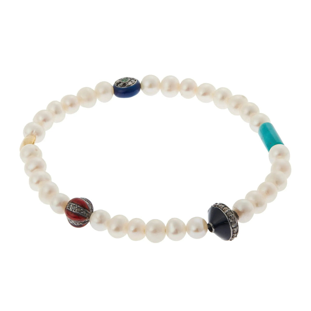 Pearl Beaded Bracelet 25 - Globetrotter - Ileana Makri
