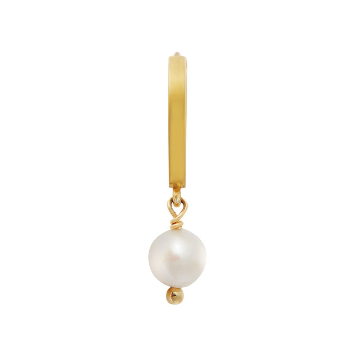 Pearl Drop Mini Hoops slv - yp - Eye M Core - Ileana Makri