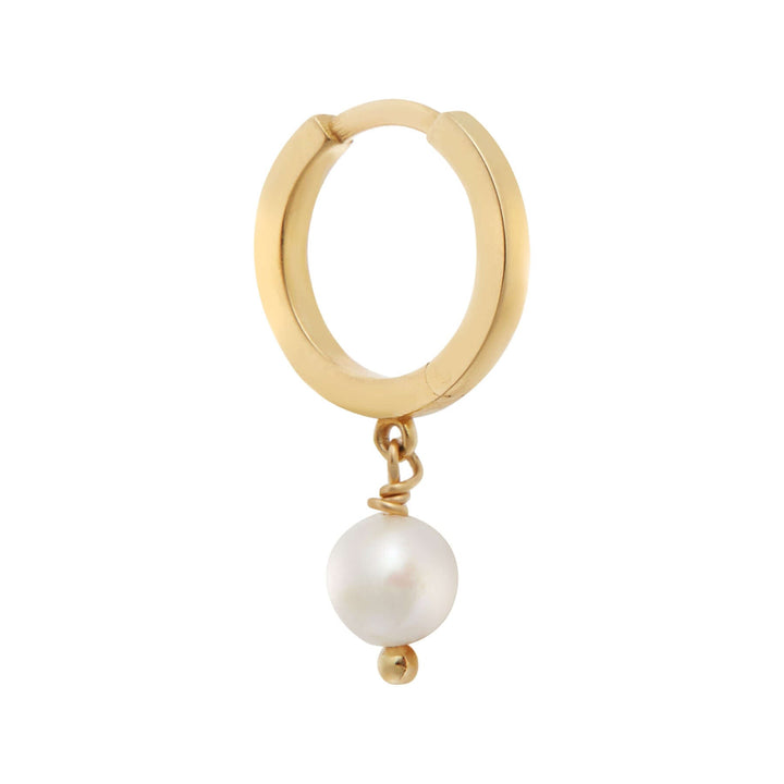 Pearl Drop Mini Hoops slv - yp - Eye M Core - Ileana Makri