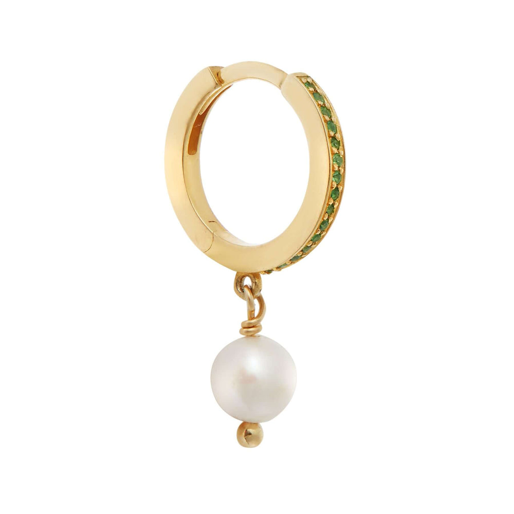 Pearl Drop Mini Hoops slv - yp - ts - Eye M Core - Ileana Makri