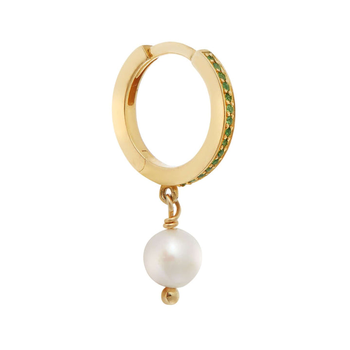Pearl Drop Mini Hoops slv - yp - ts - Eye M Core - Ileana Makri