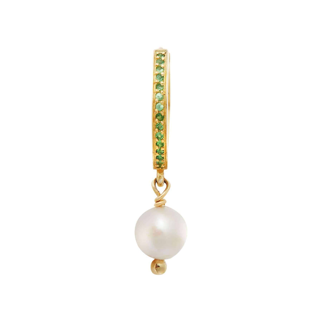 Pearl Drop Mini Hoops slv - yp - ts - Eye M Core - Ileana Makri