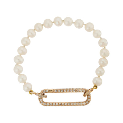 Pearl Large Oblong Beaded Bracelet 69 - Globetrotter - Ileana Makri store